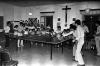 Societat. Torneig de ping pong al saló parroquial. Principis dècada 1970.